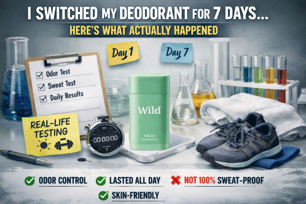 natural deodorant test results over seven days